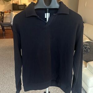 Zara Men's V-Neck Black Sweater